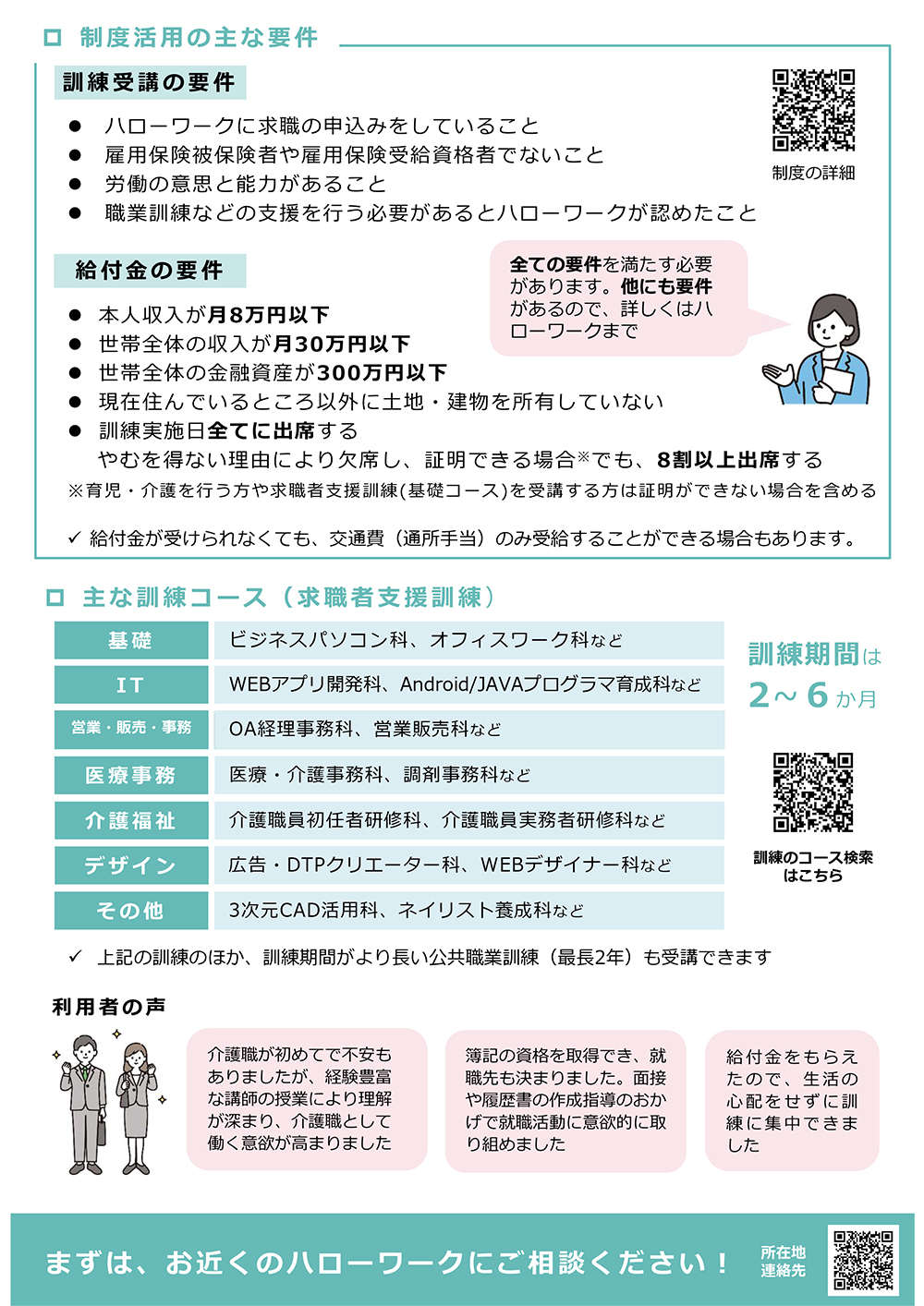 求職者支援制度とは2
